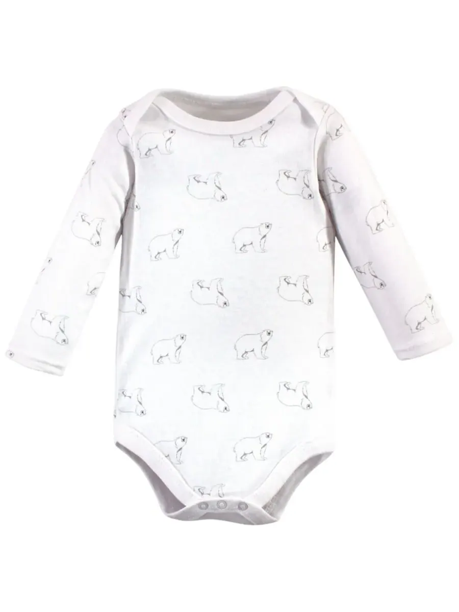 Коллекция из пяти хлопковых боди с длинными рукавами Hudson Baby, Polar Bear — изображение 5 из 6