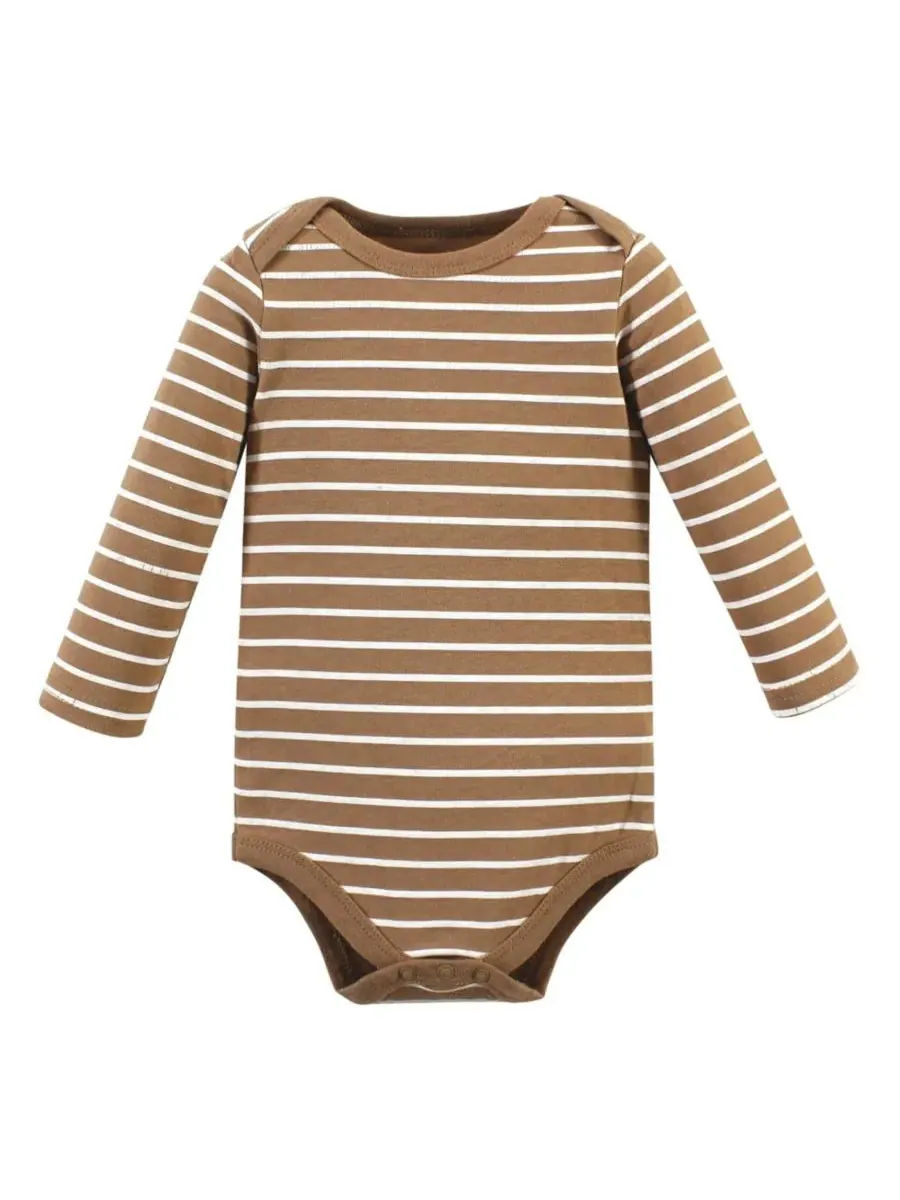 Коллекция из пяти хлопковых боди с длинными рукавами Hudson Baby, Brave Lion 5 Pack — изображение 5 из 7