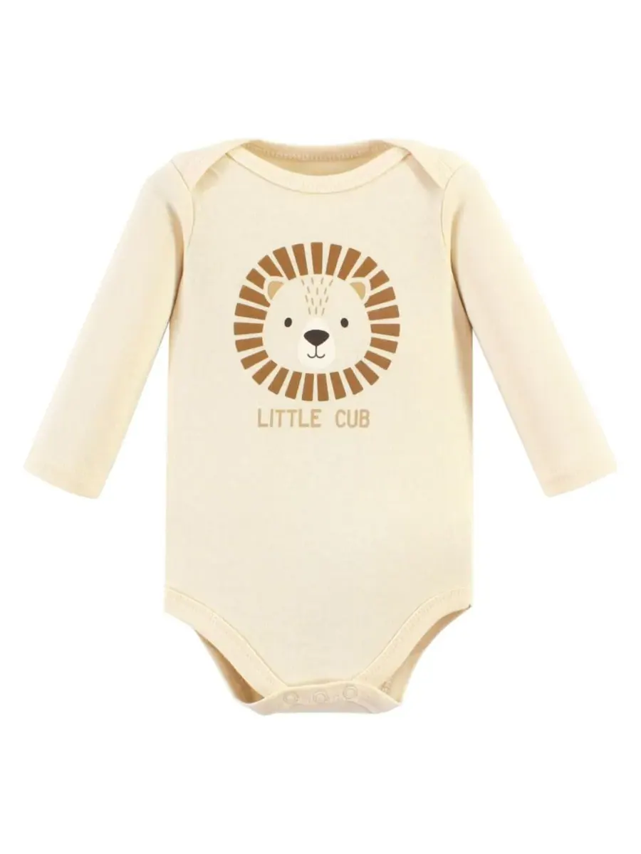 Коллекция из пяти хлопковых боди с длинными рукавами Hudson Baby, Brave Lion 5 Pack — изображение 7 из 7