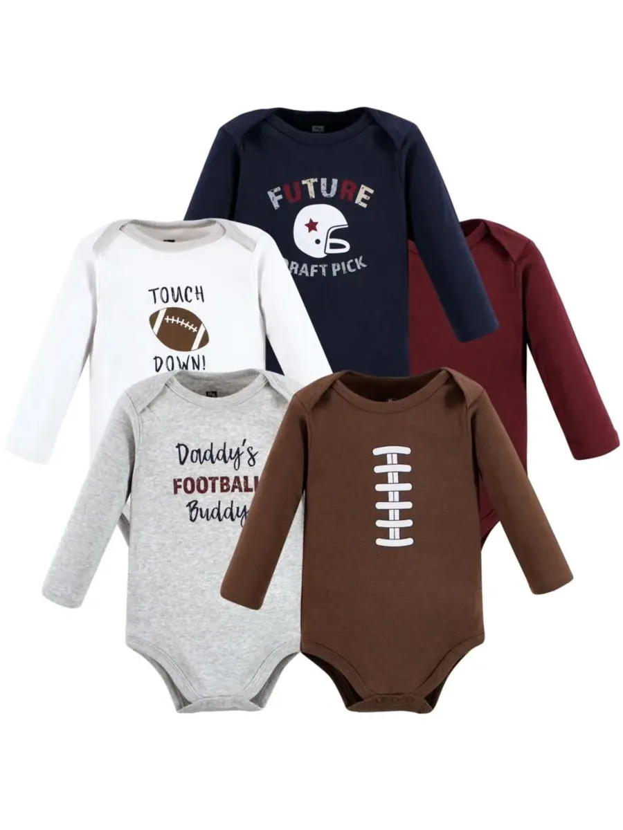 Коллекция из пяти хлопковых боди с длинными рукавами Hudson Baby, Football Buddy — изображение 1 из 3