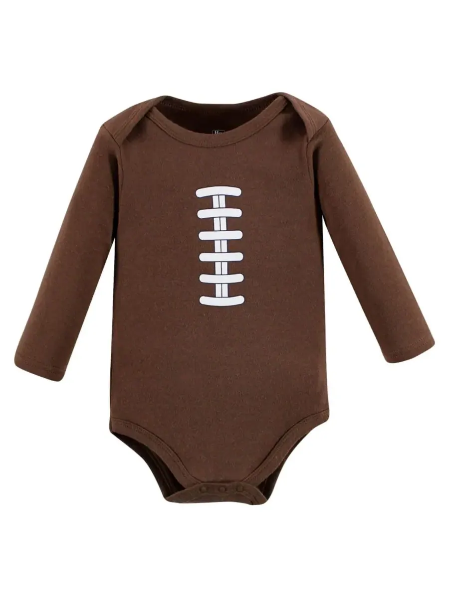 Коллекция из пяти хлопковых боди с длинными рукавами Hudson Baby, Football Buddy — изображение 3 из 3