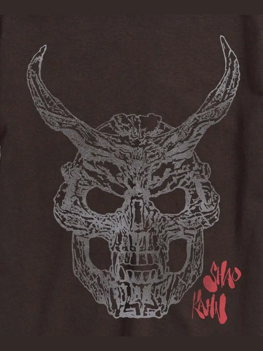 Футболка с принтом Shao Kahn Vintage Faded AIRWAVES — изображение 3 из 3, коричневый