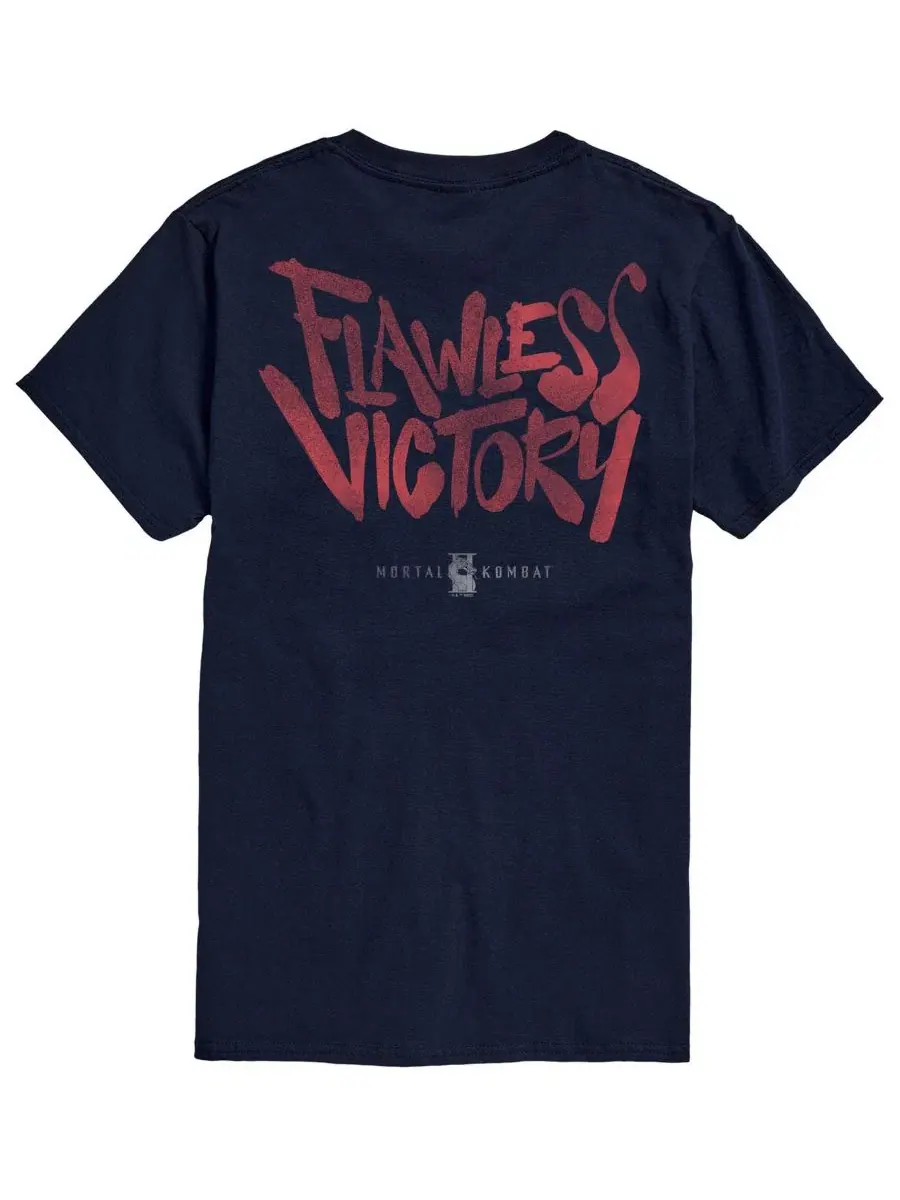 Футболка с коротким рукавом с принтом Mortal Kombat Shao Kahn Vintage Faded AIRWAVES — изображение 2 из 3, темно-синий