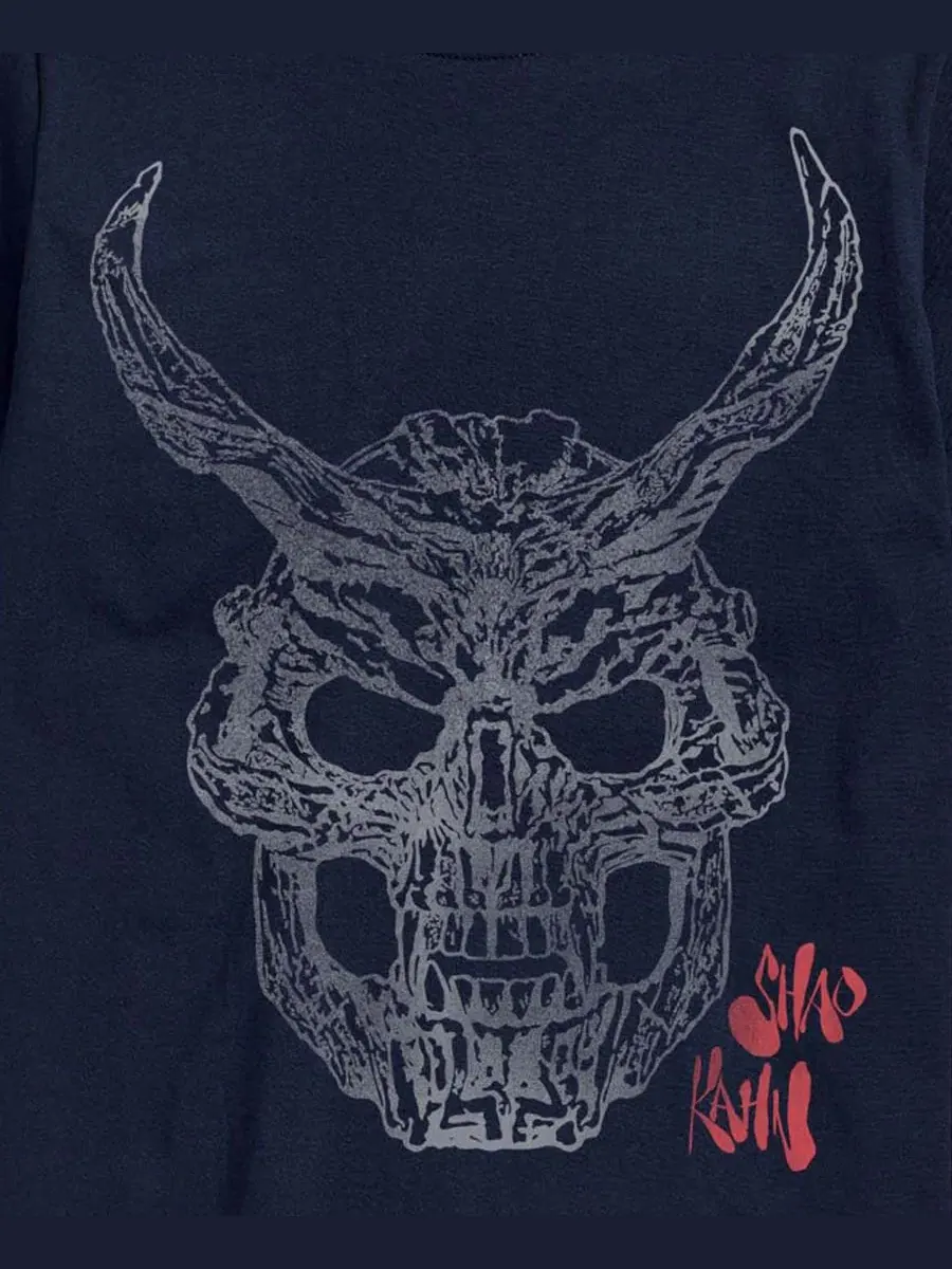 Футболка с коротким рукавом с принтом Mortal Kombat Shao Kahn Vintage Faded AIRWAVES — изображение 3 из 3, темно-синий