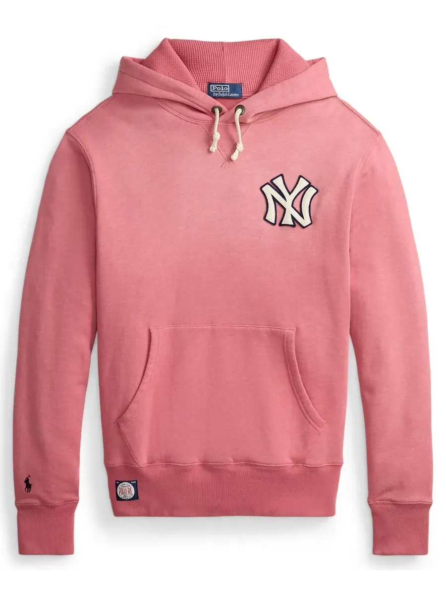 Мужская флисовая толстовка с логотипом Yankees Polo Ralph Lauren — изображение 5 из 5, красный