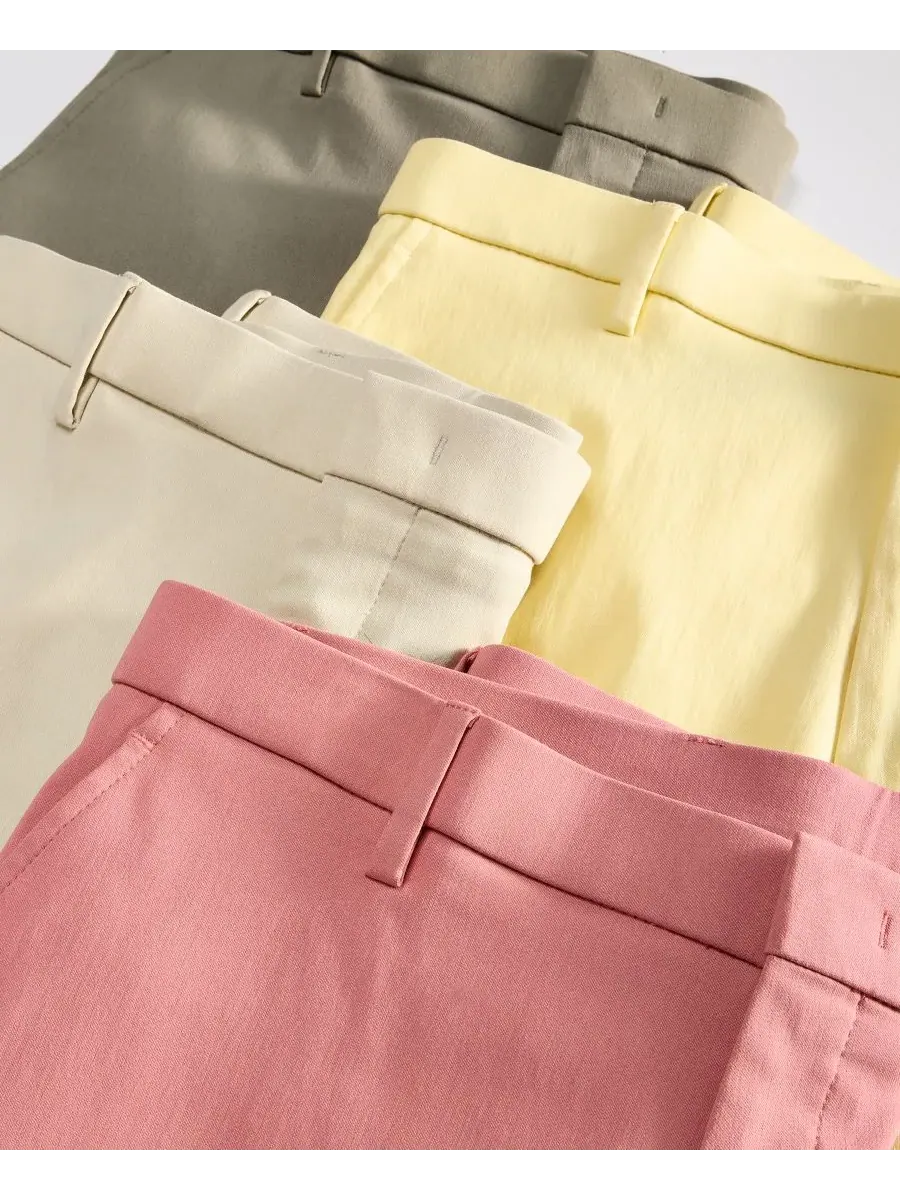 Мужские классические брюки современного кроя Tommy Hilfiger — изображение 6 из 6, коралл