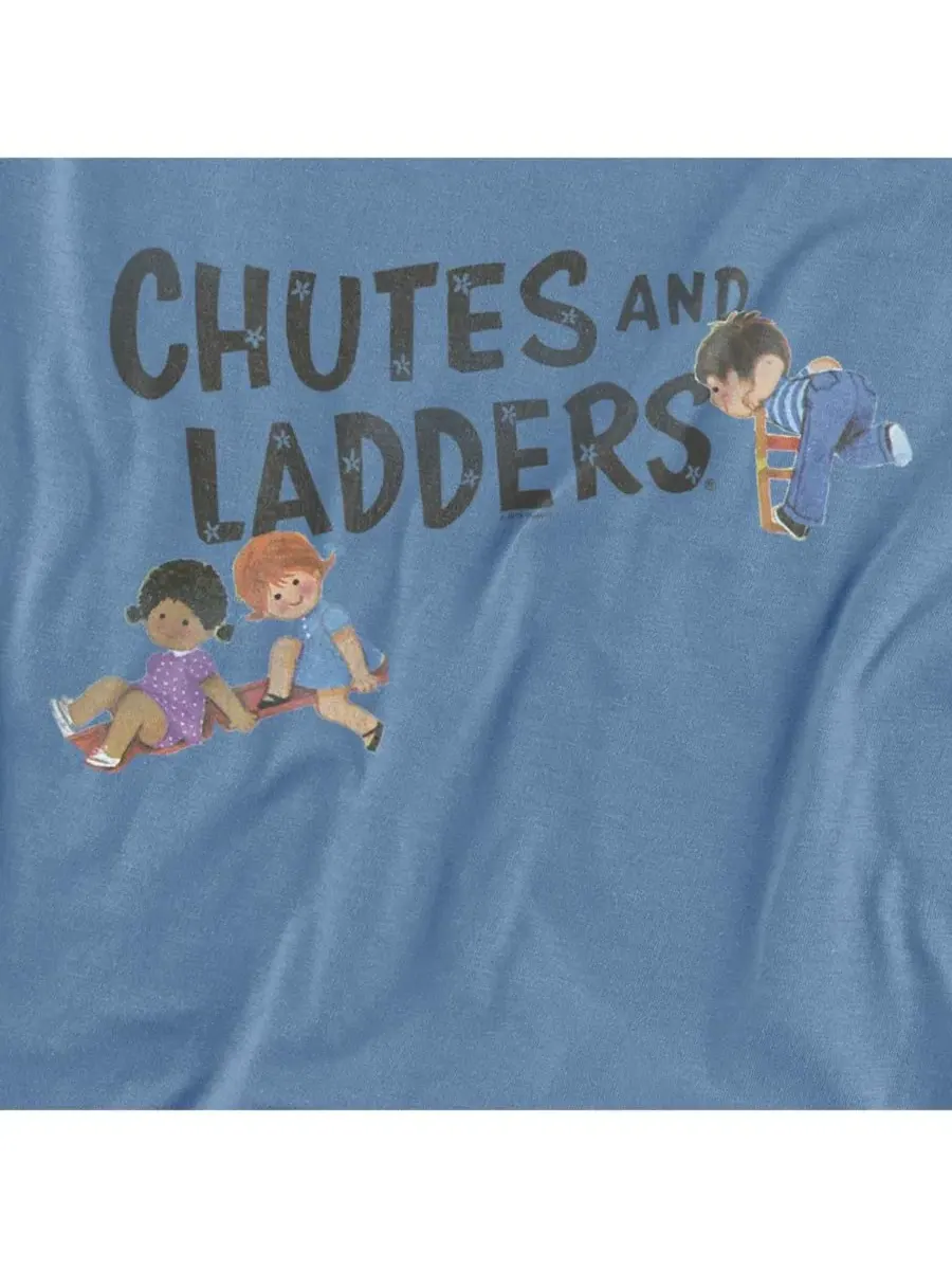 Футболка хлопковая с принтом Chutes And Ladders Logo Logovision — изображение 2 из 3, синий