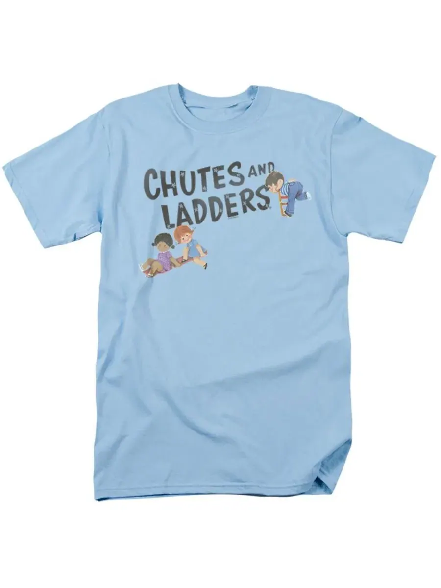 Футболка с принтом Chutes And Ladders Logo Logovision — изображение 1 из 3, светлый синий