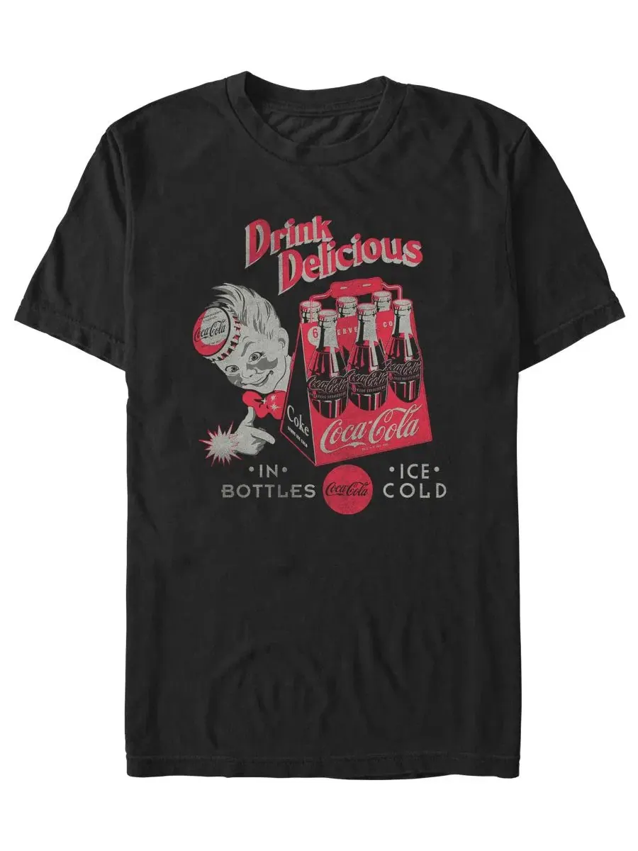Футболка с принтом Coca-Cola Six Pack Fifth Sun — изображение 1 из 3, черный