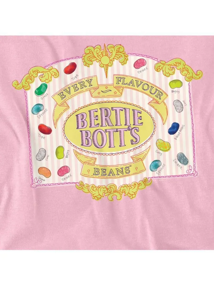 Мужская футболка Bertie Bott's Every Flavour Beans Harry Potter — изображение 2 из 3, розовый