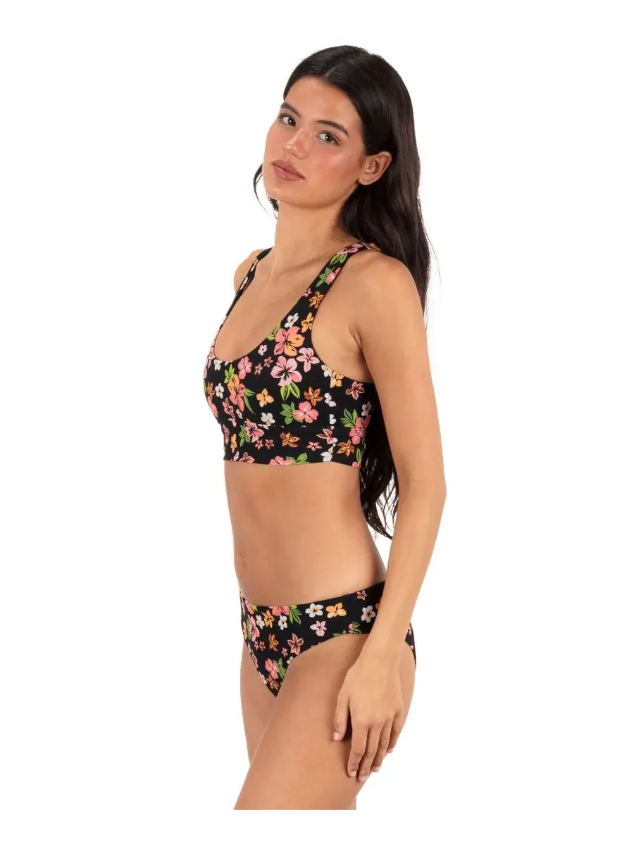 Женский удлиненный купальный топ Max Hibiscus Dream Hurley — изображение 3 из 4, черный