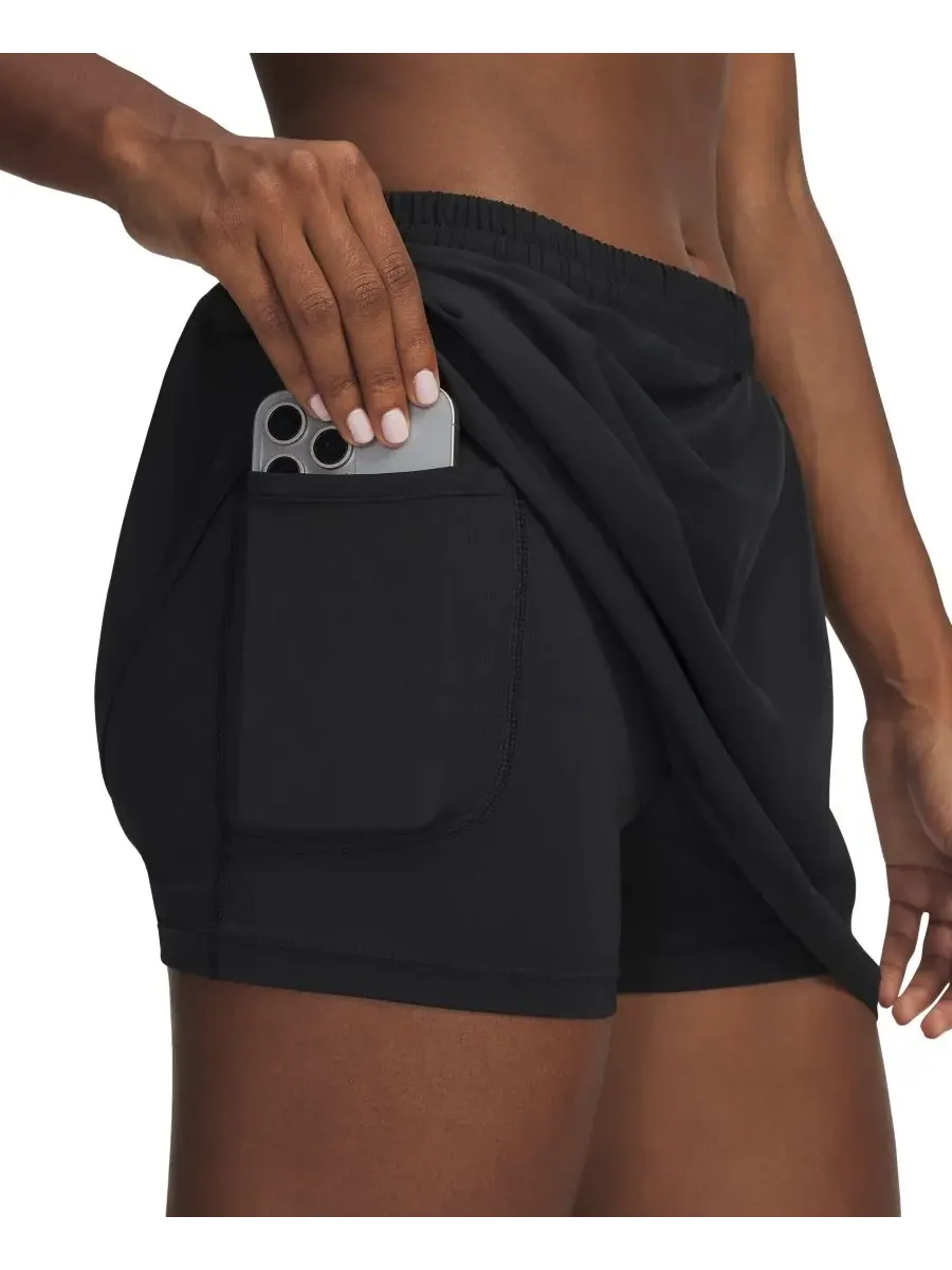 Женская беговая юбка-шорты Under Armour — изображение 3 из 4, черный