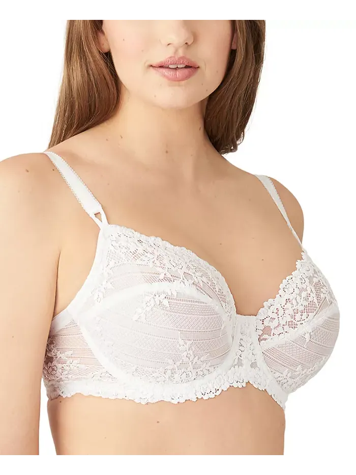 Бюстгальтер Embrace Lace Underwire 65191 с косточками, чашка до DDD Wacoal — изображение 4 из 6, белый