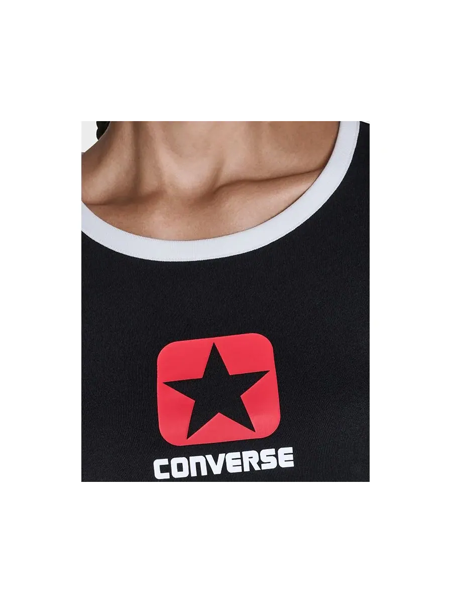 Женская футболка в стиле ретро с изображением бокс-звезды Converse — изображение 2 из 6, черный