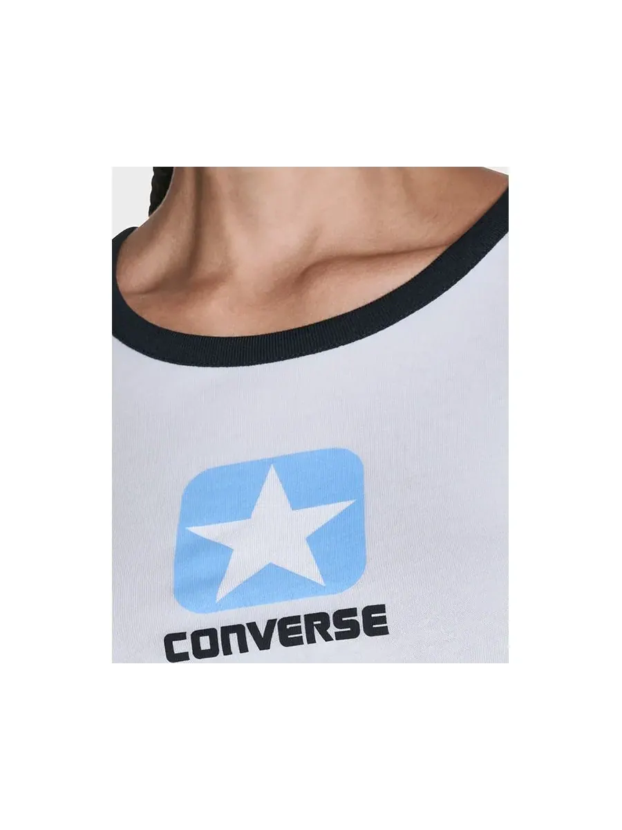 Женская футболка в стиле ретро с изображением бокс-звезды Converse — изображение 6 из 6, белый