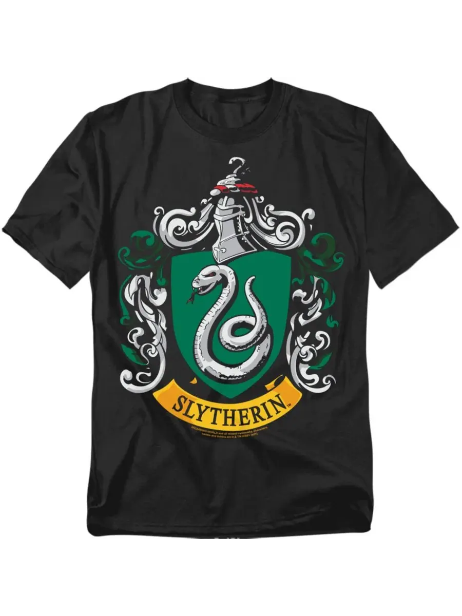 Футболка с принтом Slytherin Crest Harry Potter — изображение 1 из 3, коричневый