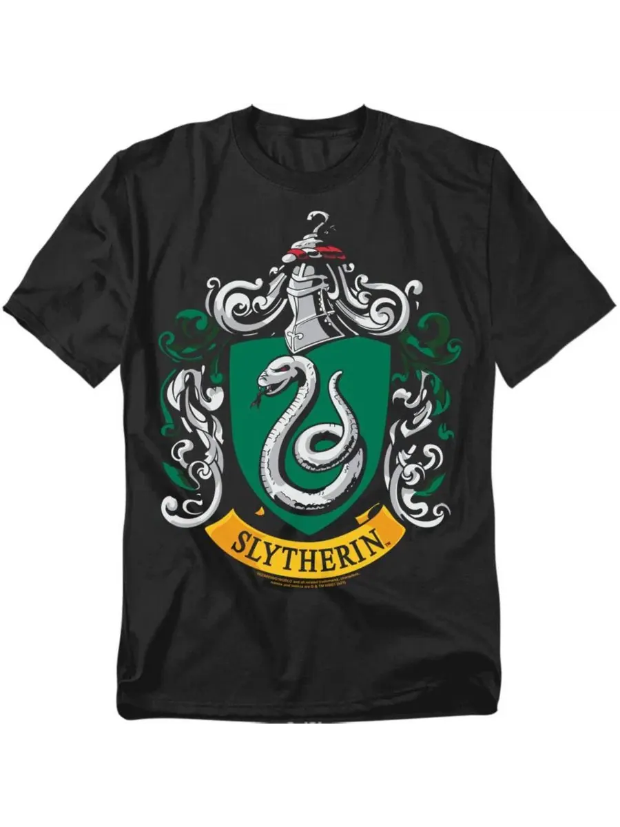 Футболка с принтом Slytherin Crest Harry Potter — изображение 1 из 3, зеленый