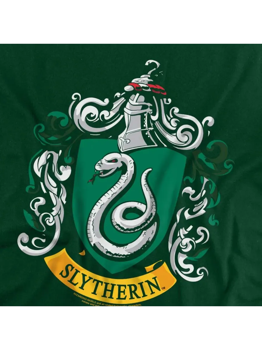 Футболка с принтом Slytherin Crest Harry Potter — изображение 2 из 3, королевский