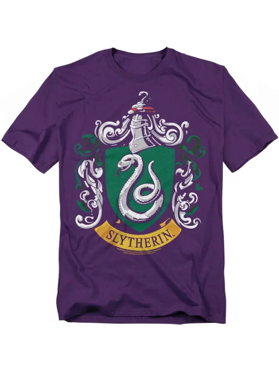 Футболка с принтом Slytherin Crest Harry Potter — изображение 1 из 3, фиолетовый