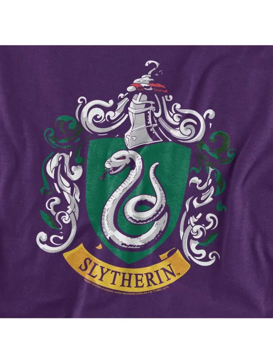 Футболка с принтом Slytherin Crest Harry Potter — изображение 3 из 3, фиолетовый