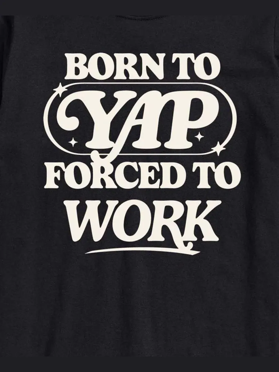 Мужская футболка с принтом Born To Yap AIRWAVES — изображение 3 из 3, черный