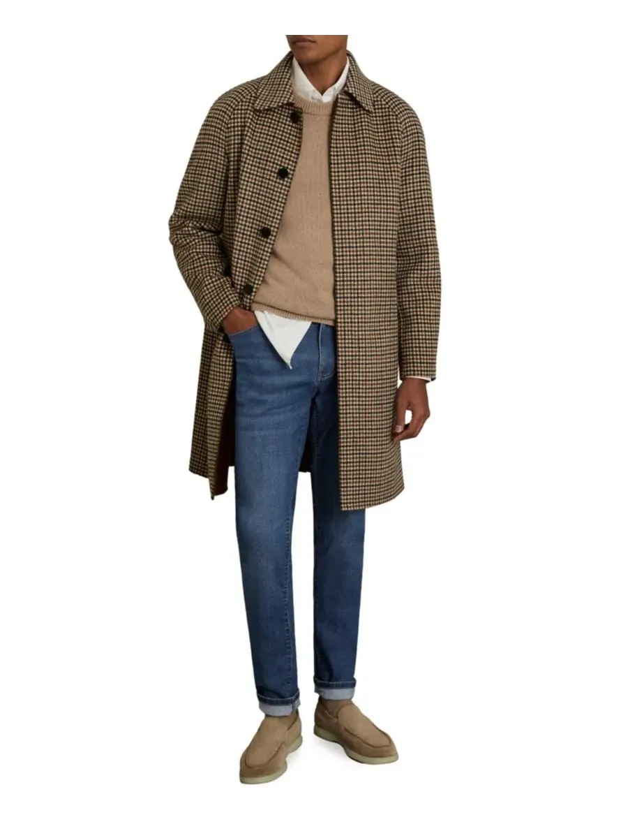 Мужские зауженные джинсы-клеш REISS — изображение 3 из 5, синий