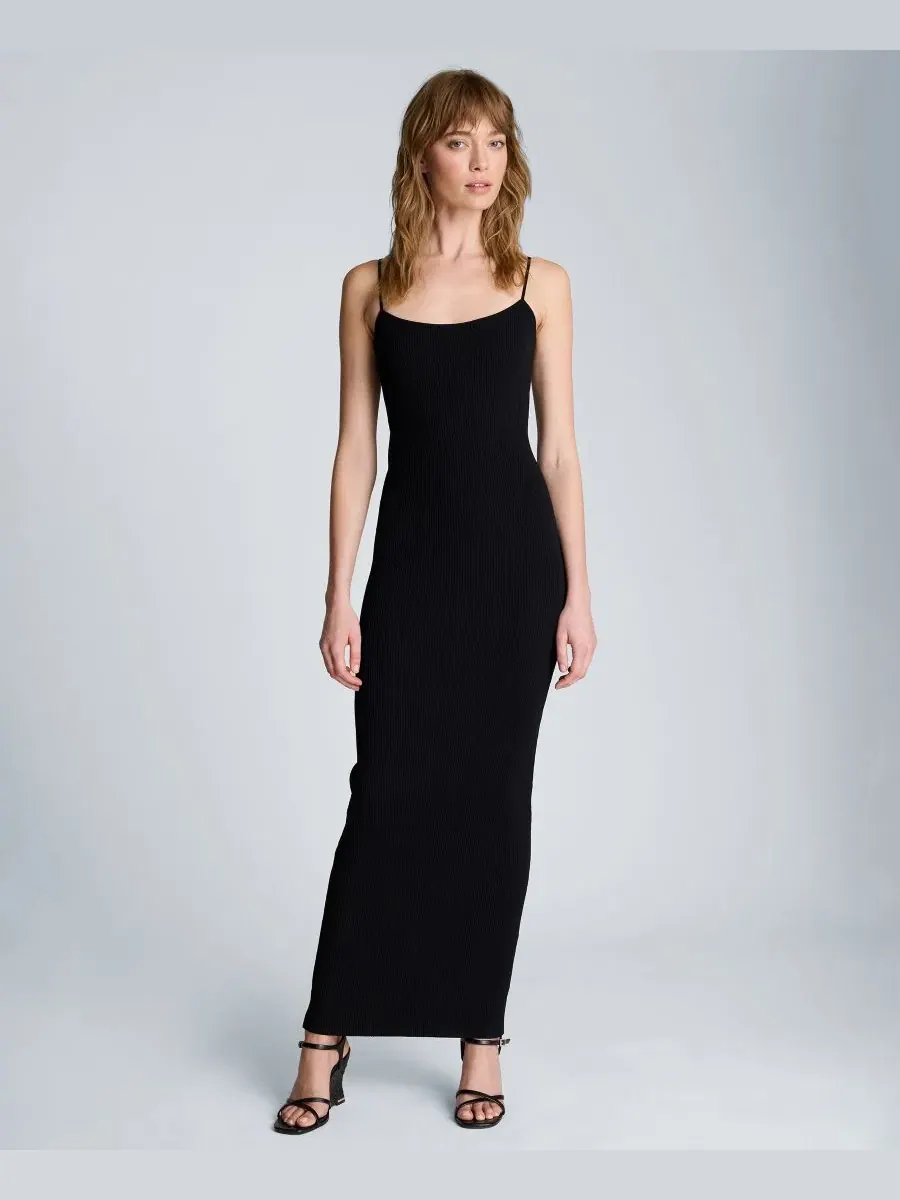 Женское платье-свитер с вырезом-лодочкой Kenneth Cole — изображение 2 из 6, черный