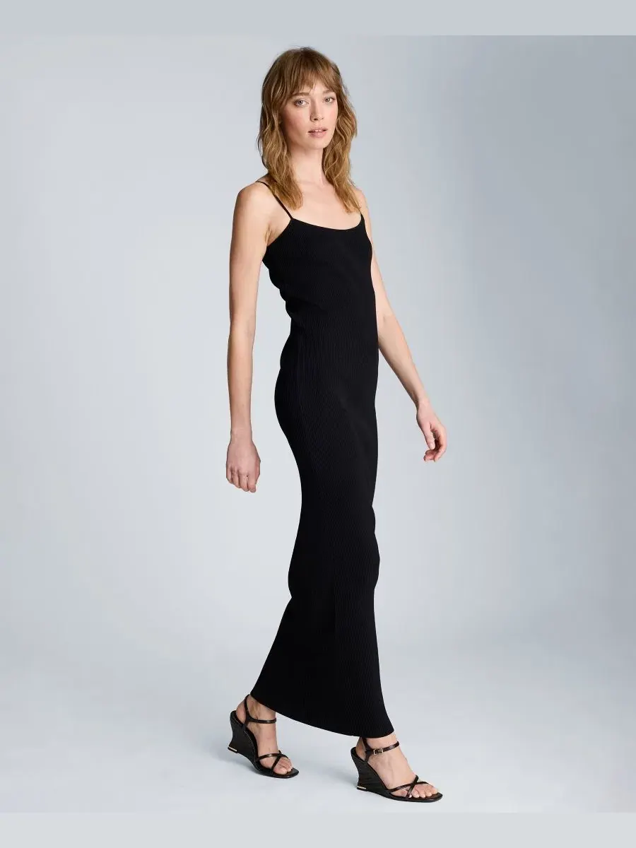 Женское платье-свитер с вырезом-лодочкой Kenneth Cole — изображение 3 из 6, черный