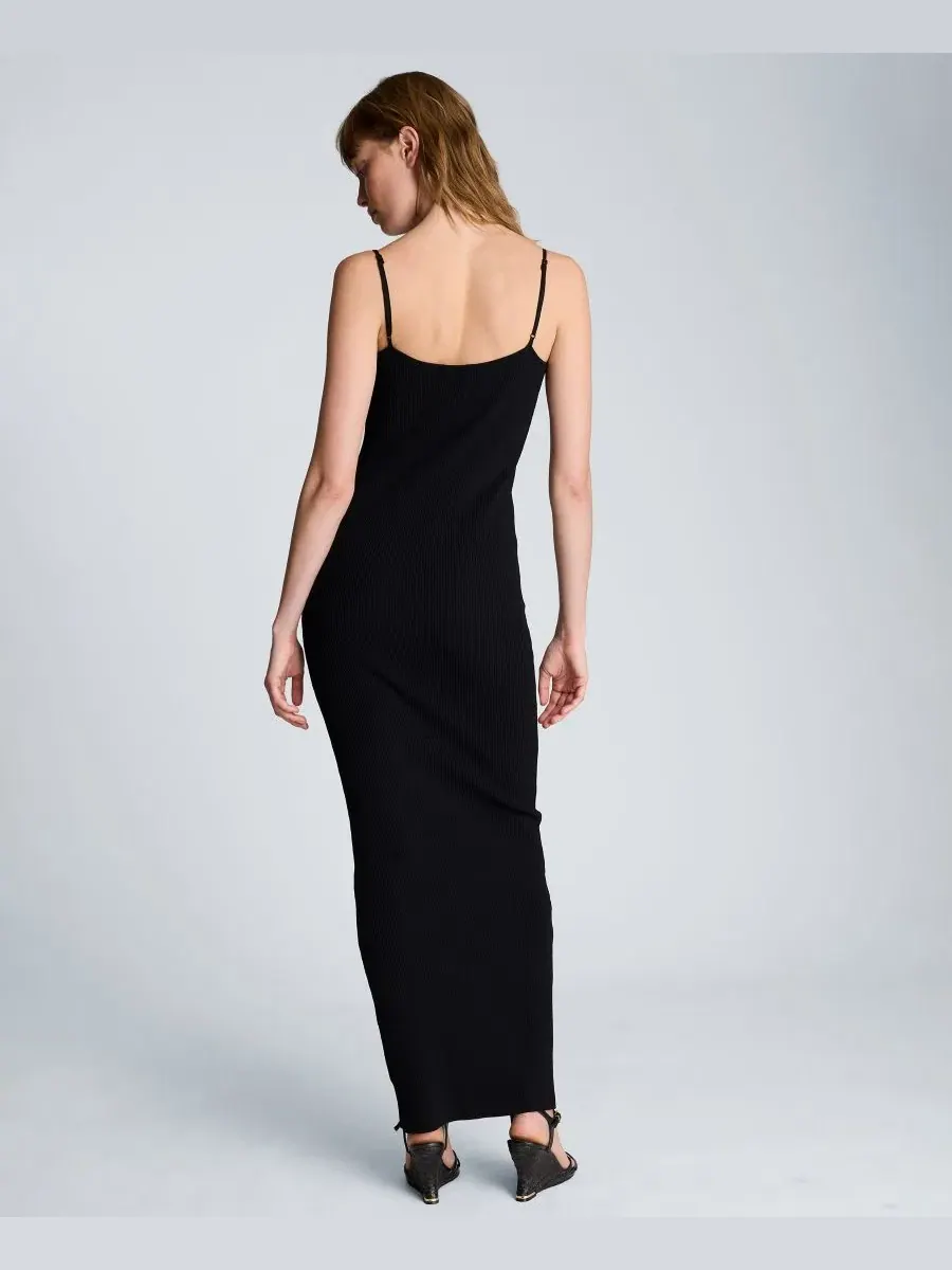 Женское платье-свитер с вырезом-лодочкой Kenneth Cole — изображение 5 из 6, черный