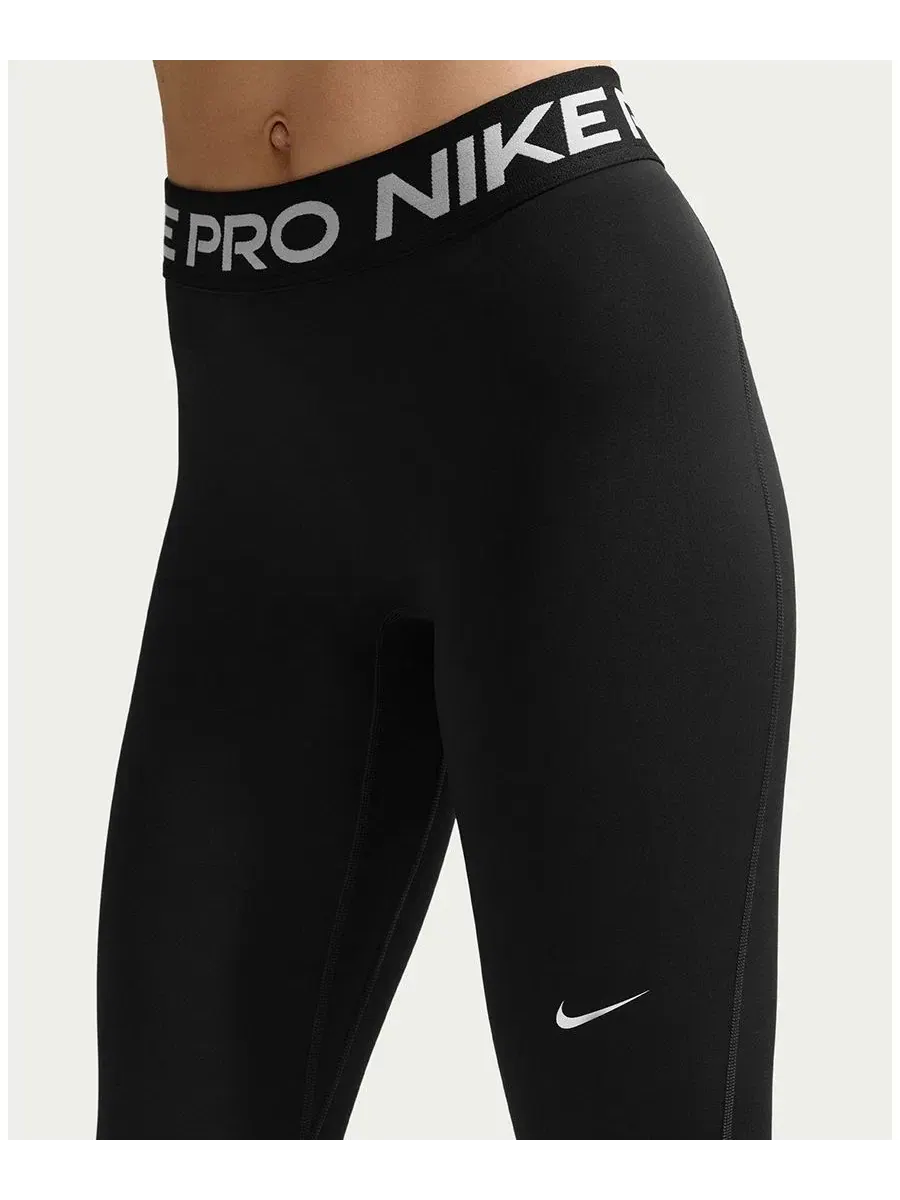 Женские леггинсы средней посадки полной длины Nike — изображение 2 из 5, черный/белый
