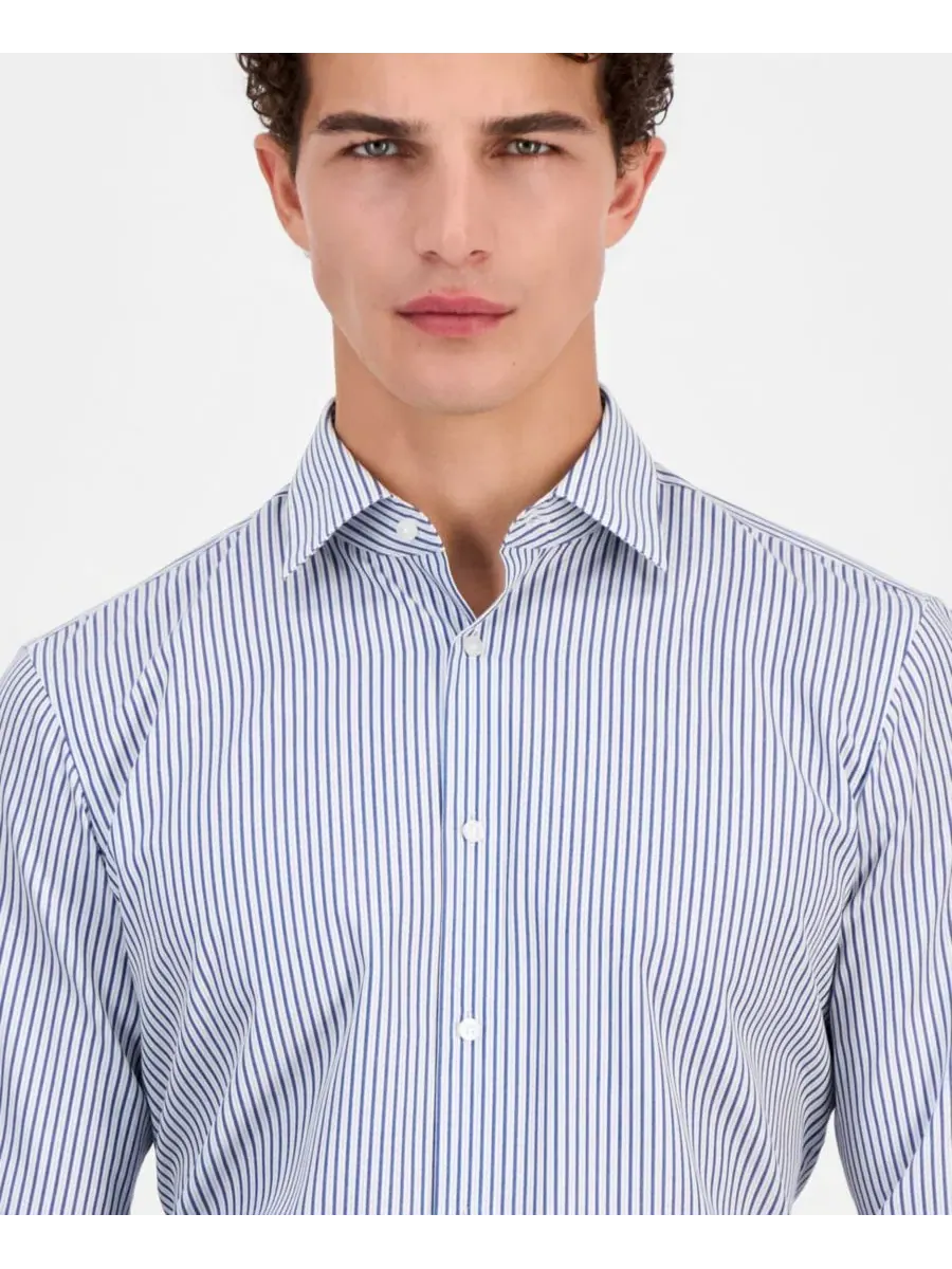 Рубашка HUGO by Hugo Boss Valerio Modern-Fit — изображение 3 из 9, синий