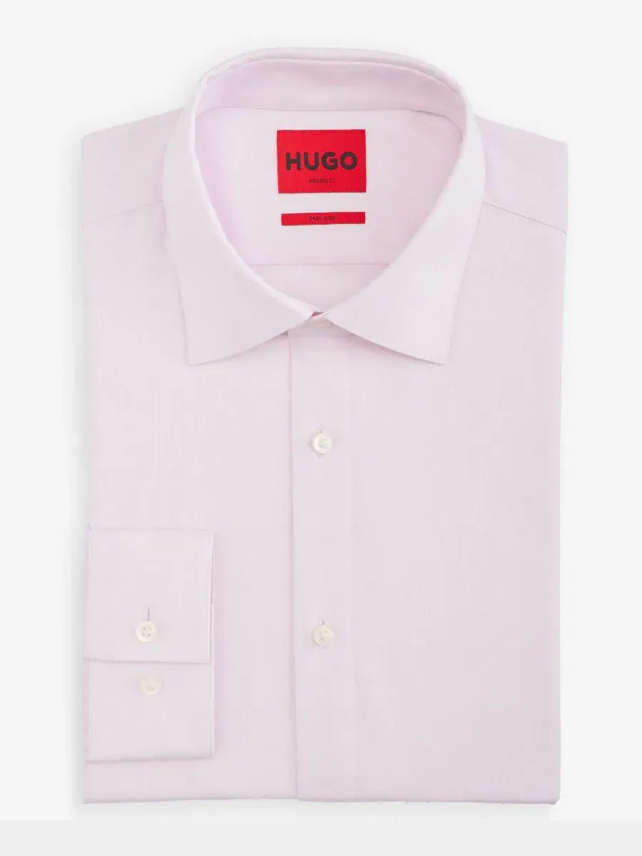 Рубашка Valerio Modern-Fit Hugo Boss — изображение 4 из 6, светлый розовый