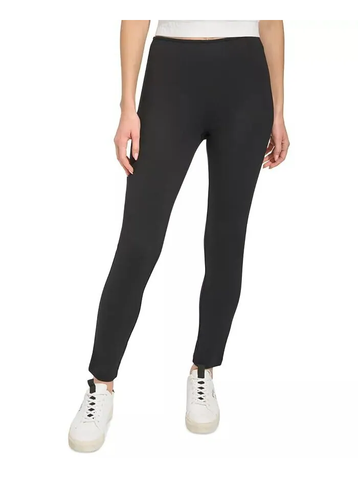 Узкие брюки-карго Ponte с застежкой-молнией DKNY — изображение 1 из 5, черный