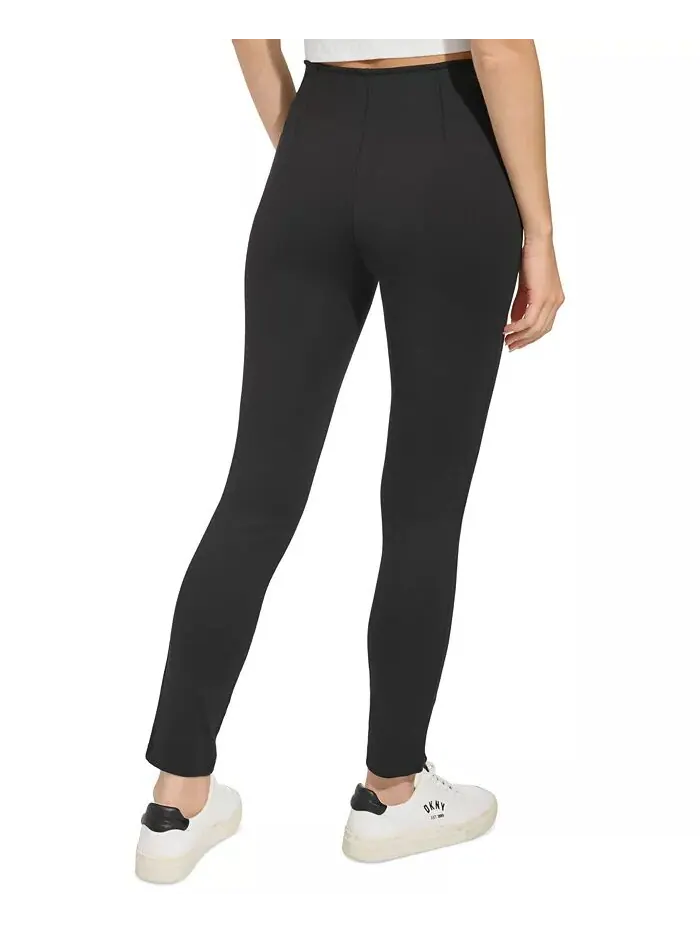 Узкие брюки-карго Ponte с застежкой-молнией DKNY — изображение 2 из 5, черный