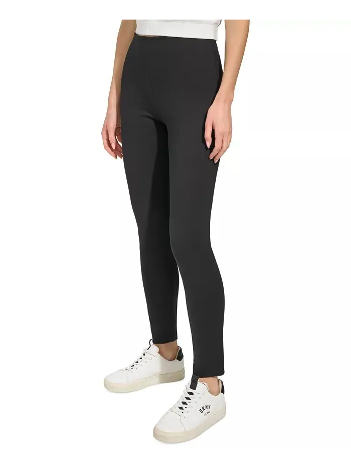 Узкие брюки-карго Ponte с застежкой-молнией DKNY — изображение 3 из 5, черный