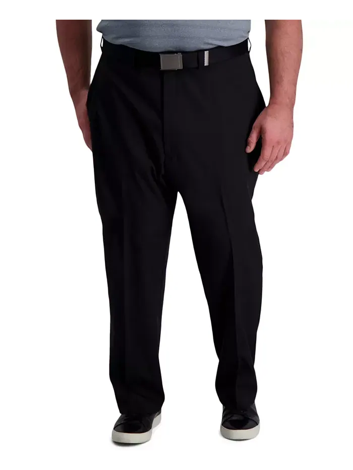 Брюки Big & Tall Cool Right Performance Flex Classic Fit с плоской передней частью Haggar — изображение 1 из 6, черный