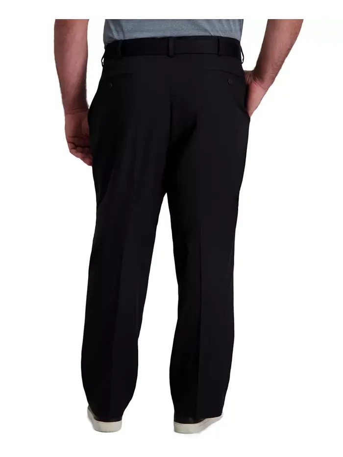 Брюки Big & Tall Cool Right Performance Flex Classic Fit с плоской передней частью Haggar — изображение 2 из 6, черный