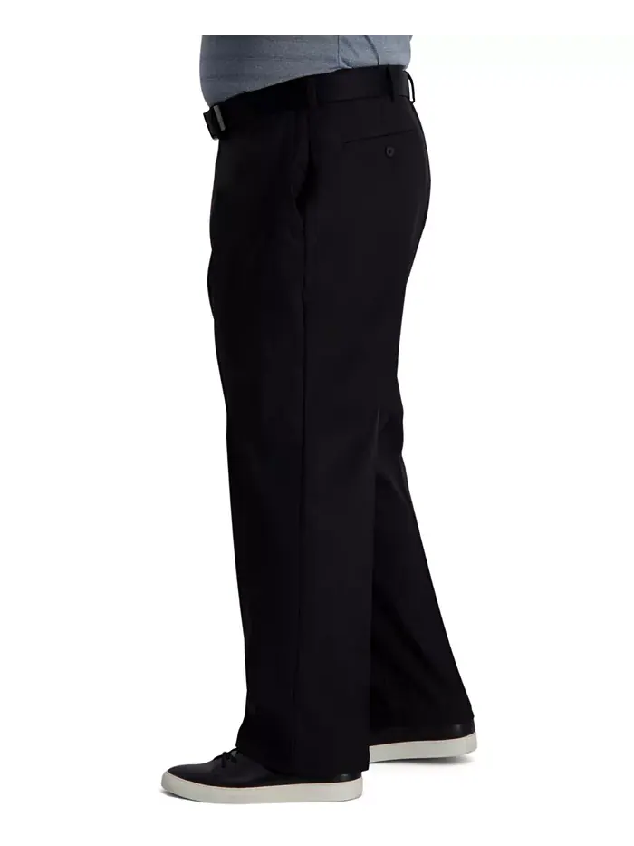 Брюки Big & Tall Cool Right Performance Flex Classic Fit с плоской передней частью Haggar — изображение 3 из 6, черный