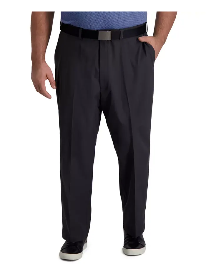 Брюки Big & Tall Cool Right Performance Flex Classic Fit с плоской передней частью Haggar — серый