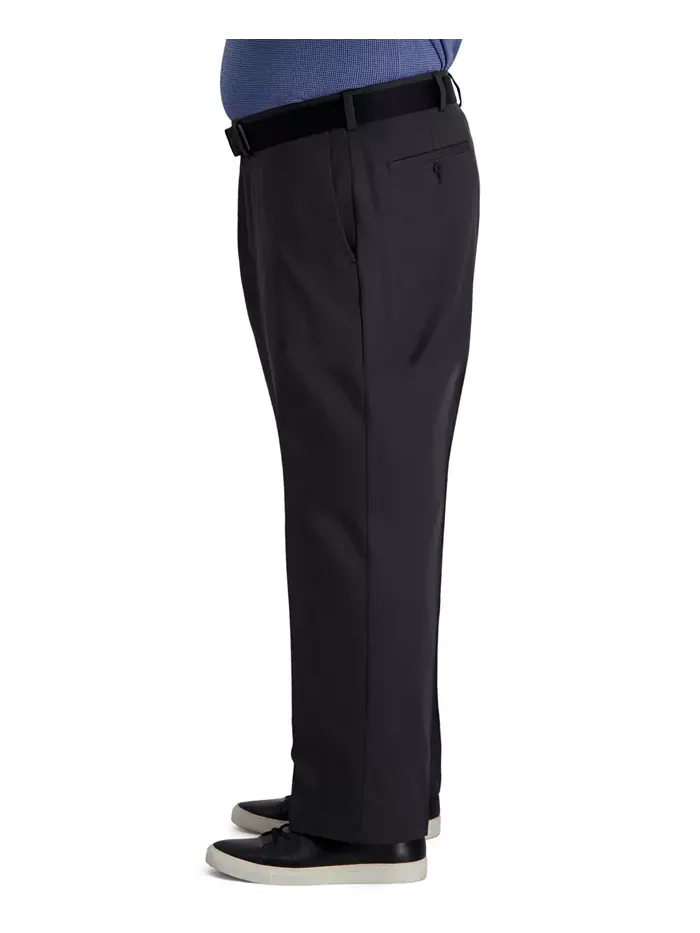 Брюки Big & Tall Cool Right Performance Flex Classic Fit с плоской передней частью Haggar — изображение 3 из 6, темный серый