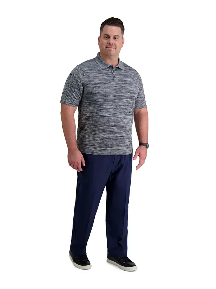 Брюки Big & Tall Cool Right Performance Flex Classic Fit с плоской передней частью Haggar — изображение 1 из 8, темно-синий
