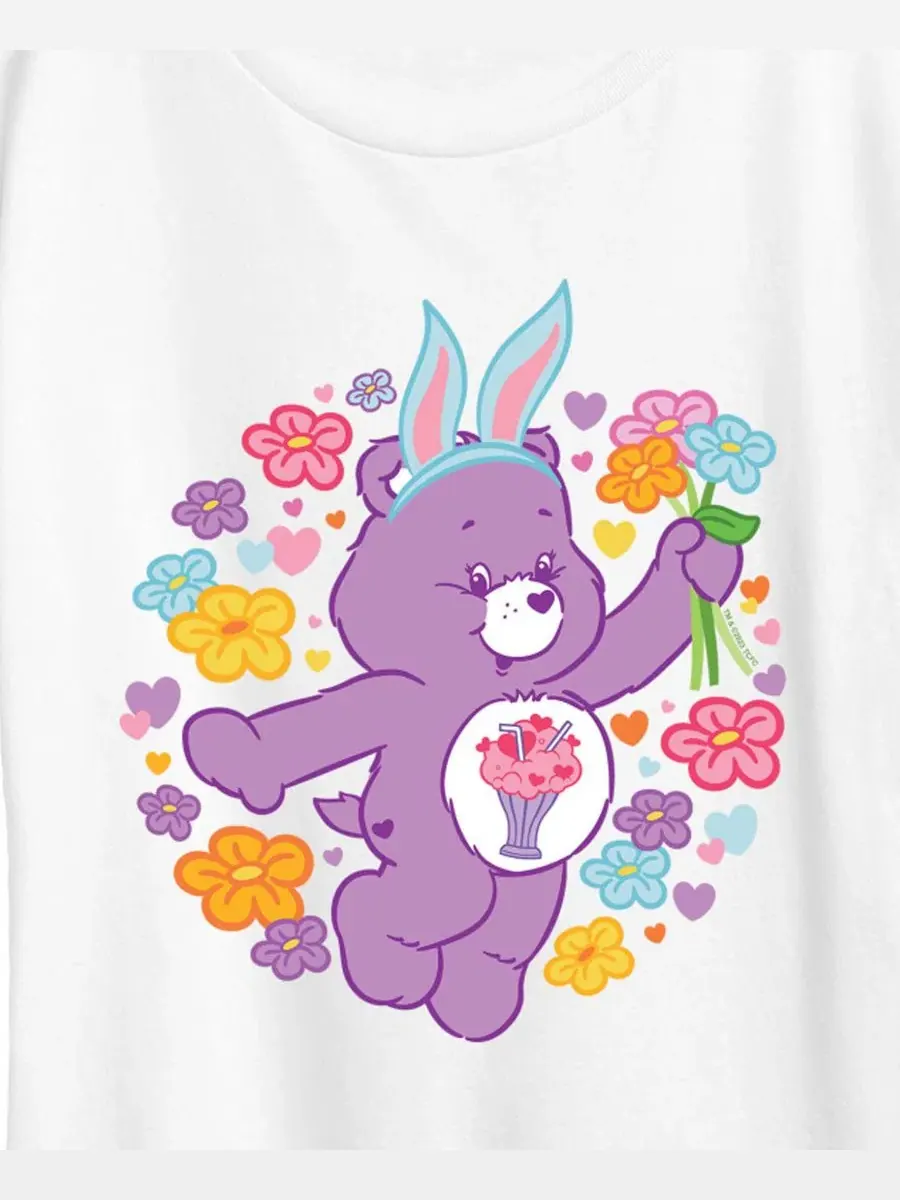 Футболка с коротким рукавом и принтом «Мишки Care Bears» больших размеров Hybrid Apparel — изображение 2 из 3, белый