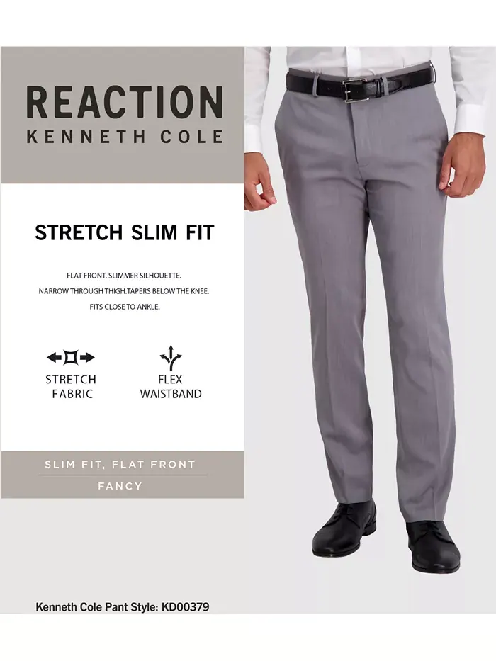 Мужские облегающие брюки со стретчем Kenneth Cole Reaction — изображение 7 из 7, черный