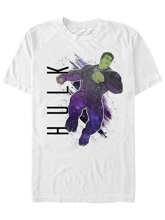 Мужская футболка с короткими рукавами Marvel Avengers Galaxy Painted Hulk Fifth Sun — изображение 1 из 1, белый