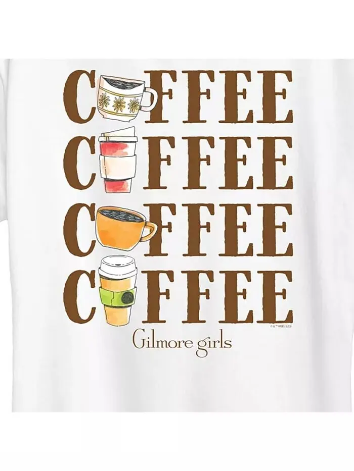 Модная футболка с рисунком Gilmore Girls больших размеров Hybrid Apparel — изображение 3 из 3, белый