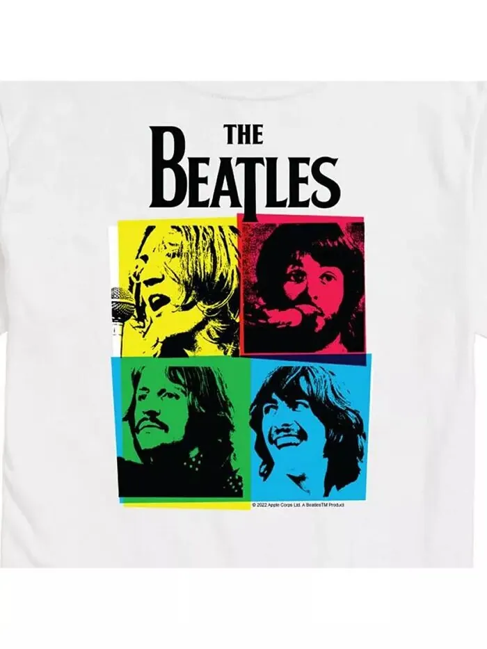 Hybrid Apparel Яркая футболка The Beatles Group с короткими рукавами AIRWAVES — изображение 3 из 3, белый