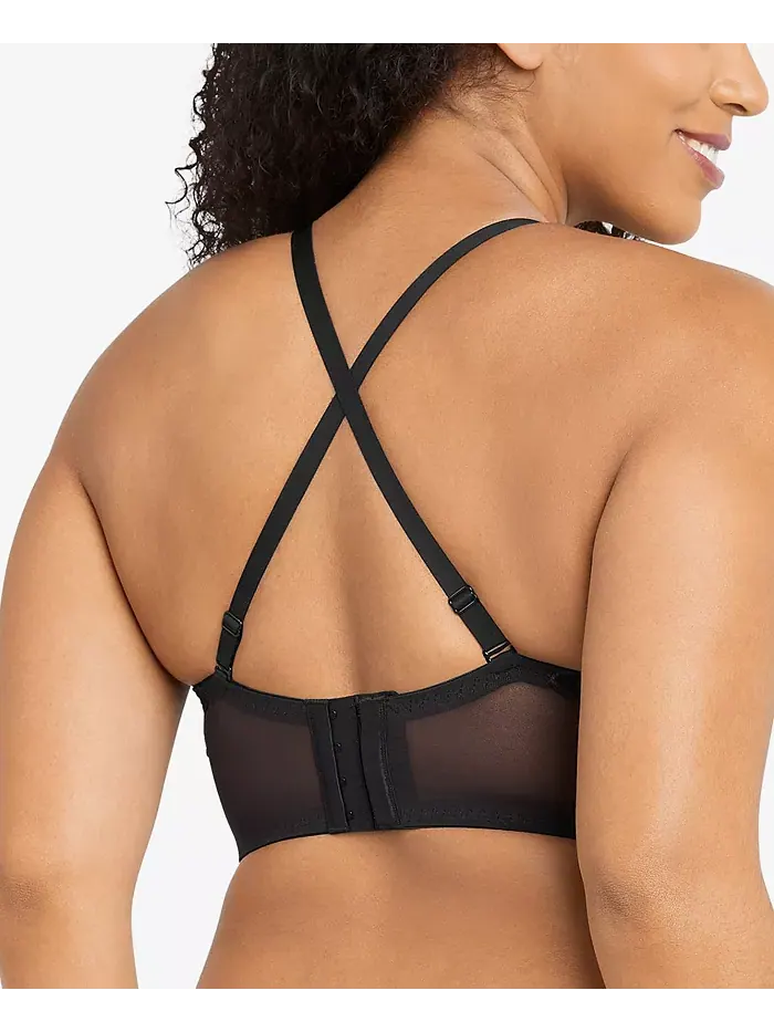 Удлиненный бюстгальтер-бралетт Pure Comfort из кружева и сетки DM1188 Maidenform — изображение 4 из 4, черный