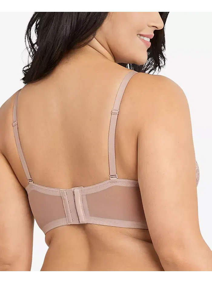 Удлиненный бюстгальтер-бралетт Pure Comfort из кружева и сетки DM1188 Maidenform — изображение 6 из 6, коричневый