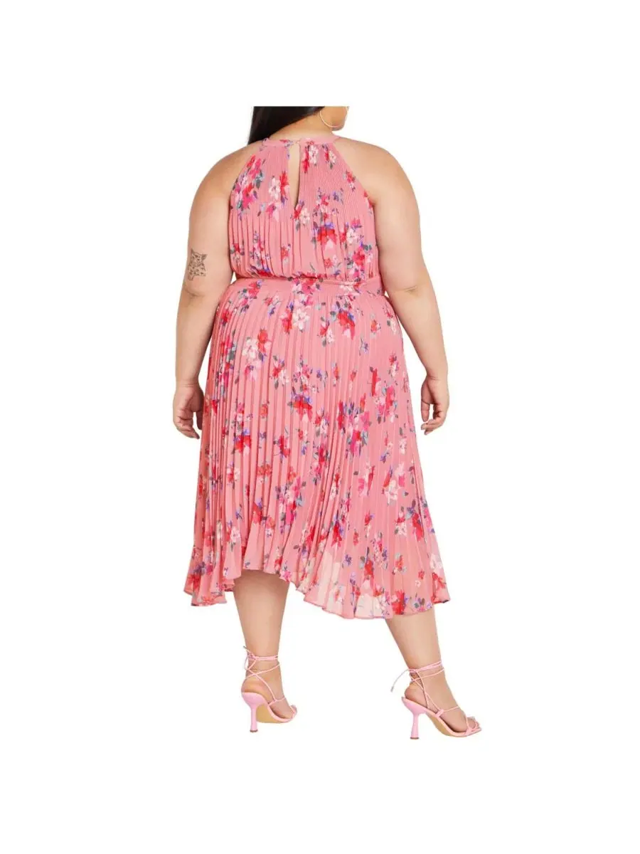 Платье-миди с принтом Miriam Print CITY CHIC, Blush Lotte Bunch — изображение 3 из 3