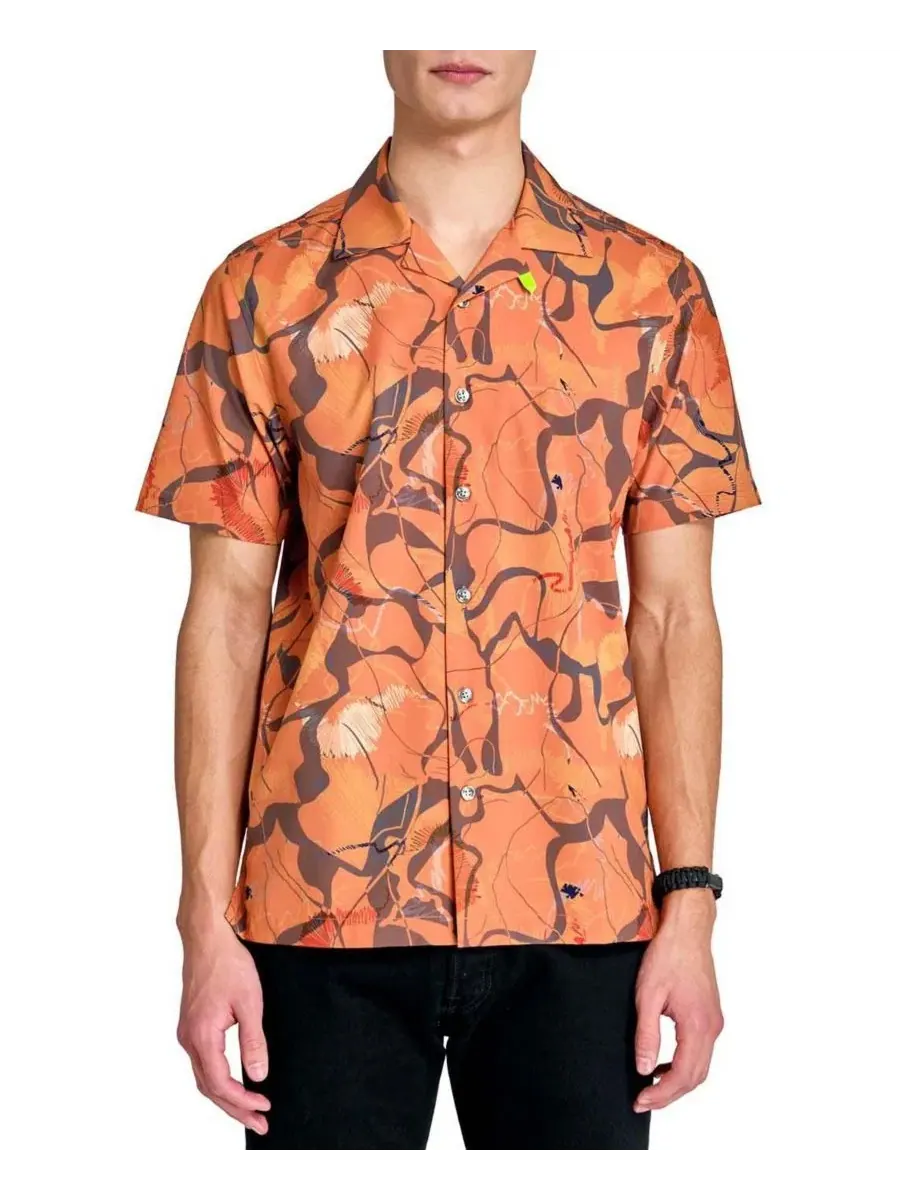 Рубашка с коротким рукавом Performance Camp Shirt, бренд Society of Threads, Abstract Line — изображение 1 из 2